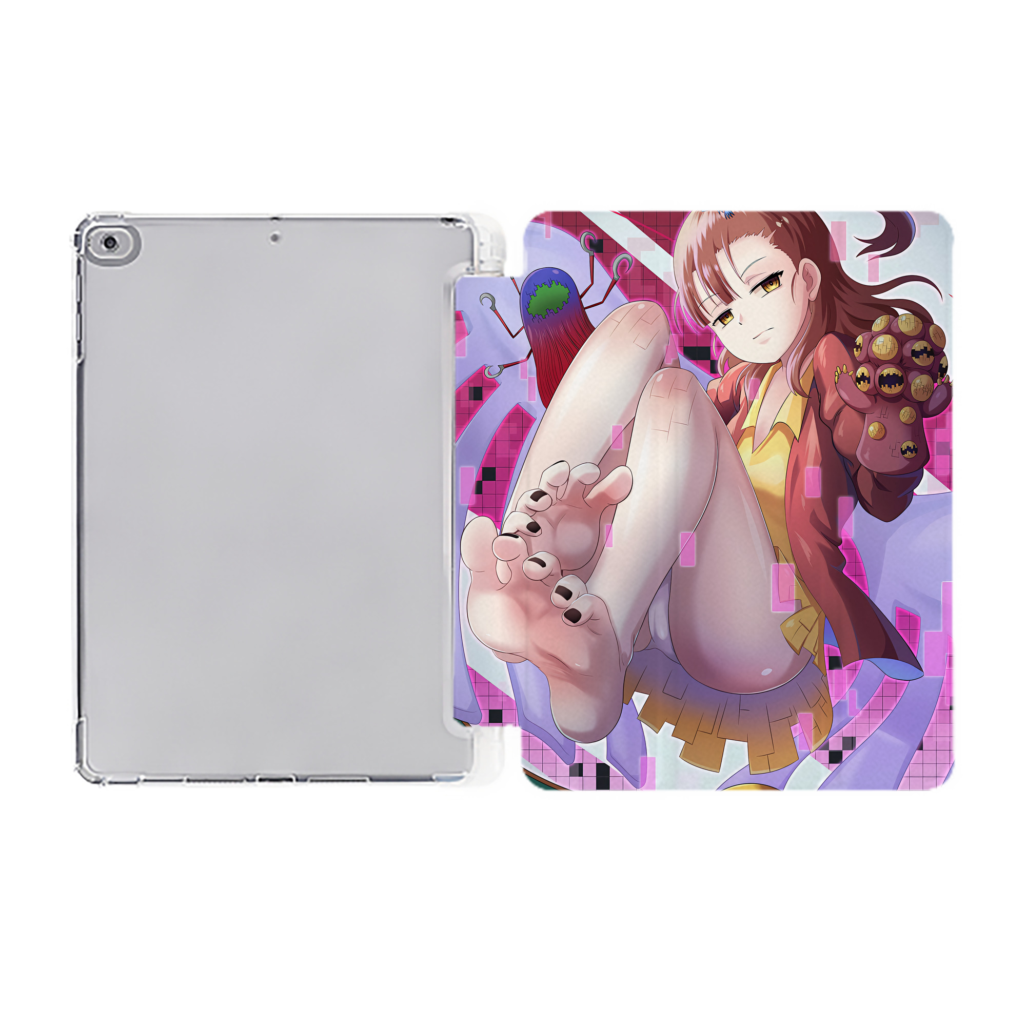 （画像用） Digimon デジタルモンスター/デジモン IPad ケース ペン収納付き 三つ折りスタンド PUレザー×シリコン 対応機種9.5/10.5/10.9インチ